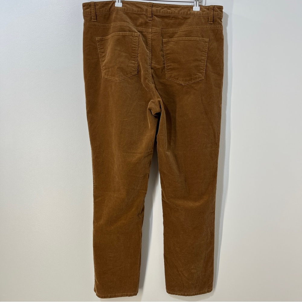 Talbots Classic Preppy Polished Straight Leg Cognac Corduroy Cute Pant [size 16] - Picture 7 of 10
